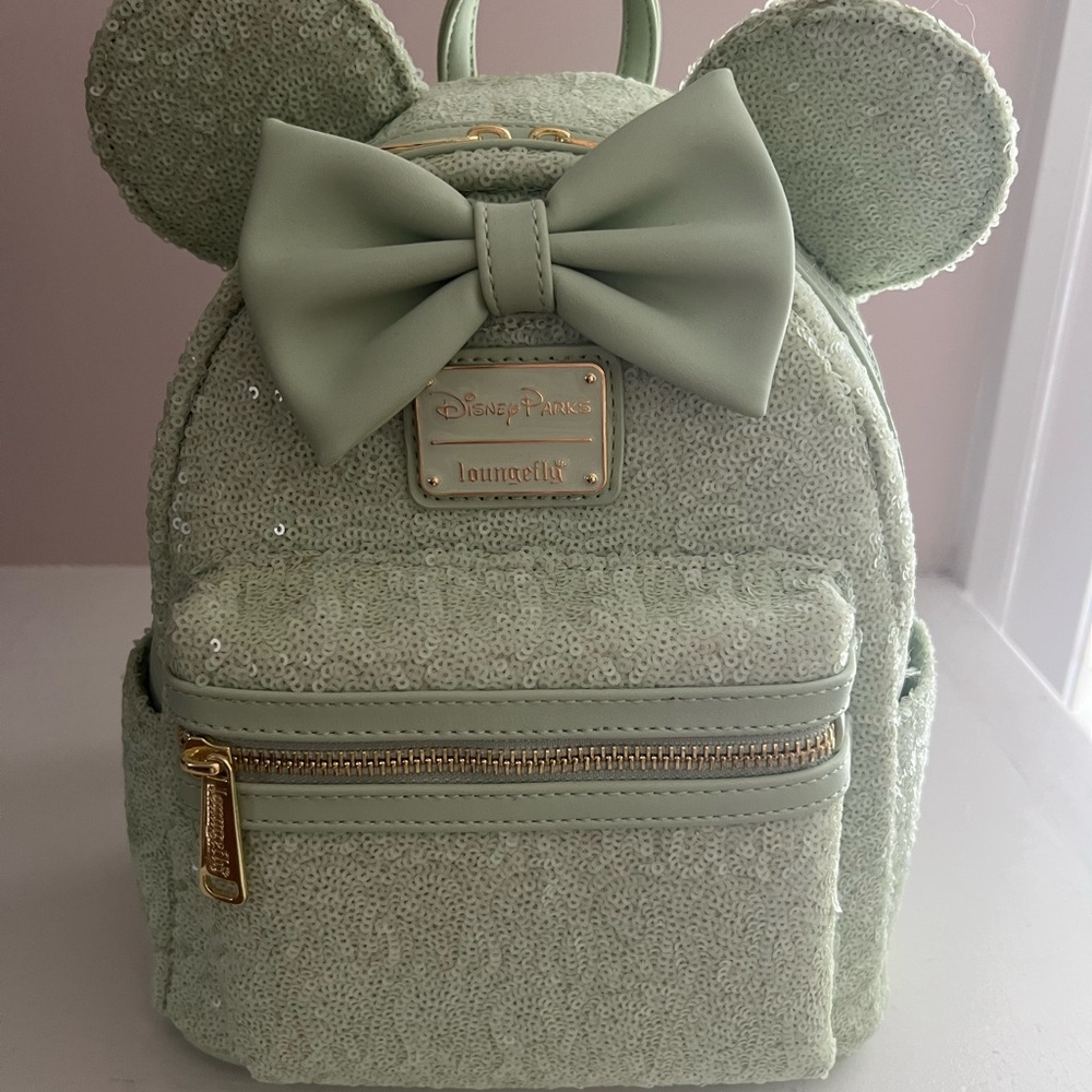 Loungefly Mint Green Sequin Backpack BNWT